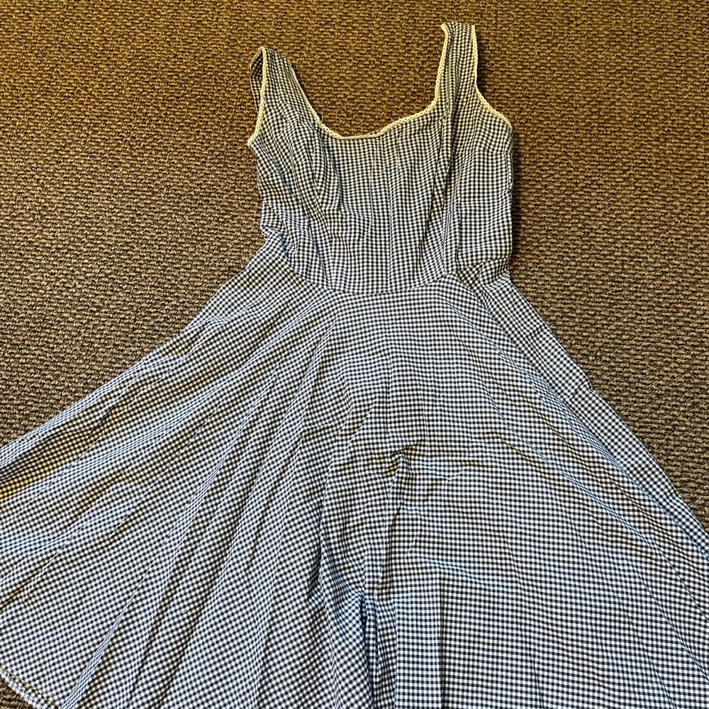 Retro plaid swing dress